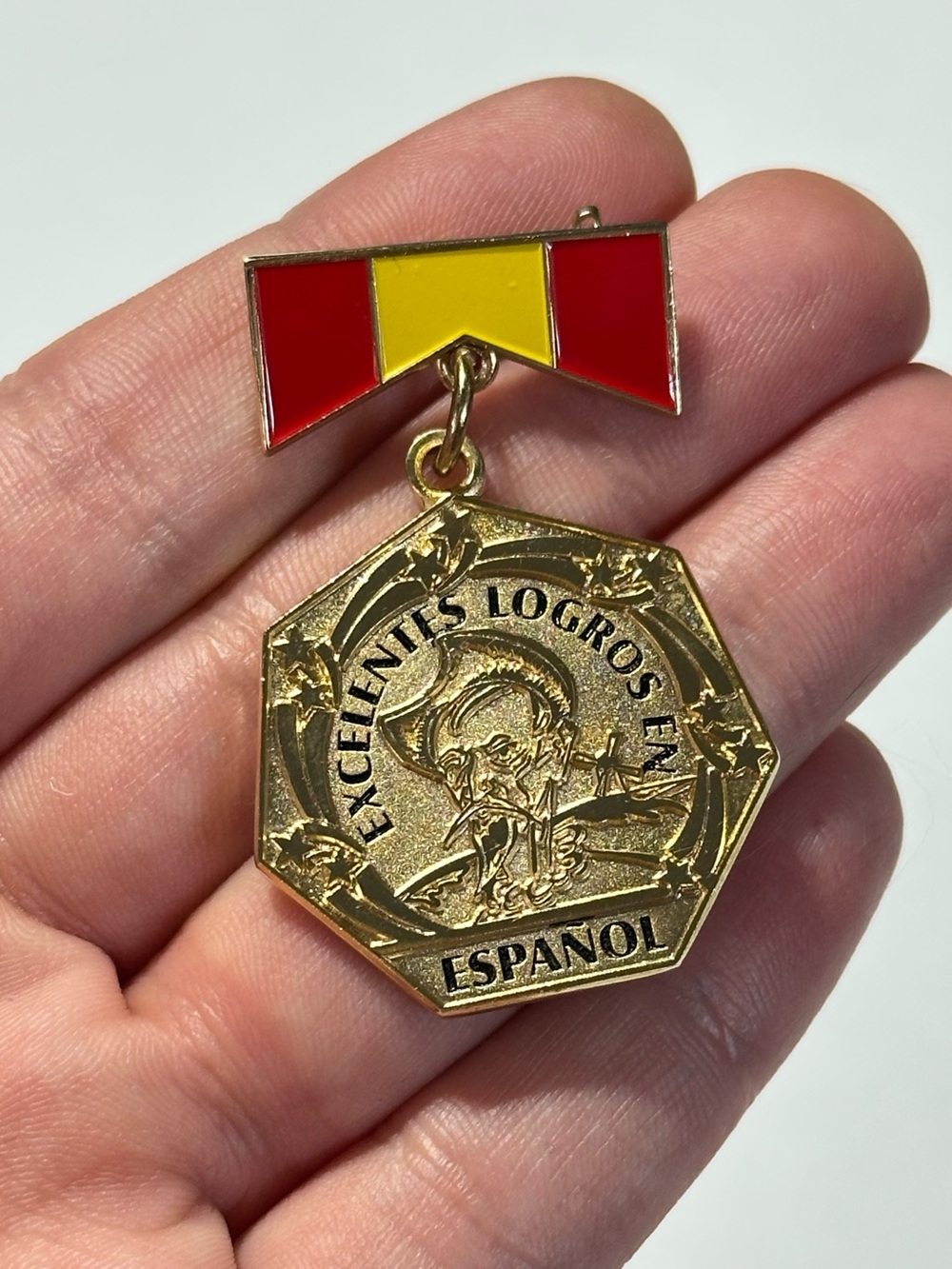 Spanish Honor Student Achievement Medal Picasso Quote Inspiration Teacher Award